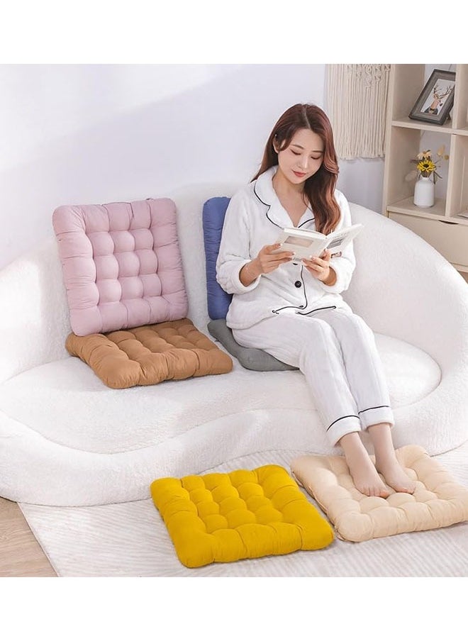 Optico - Chair Pads Seat Cushion with Ties, Square Chair Seat Pads Sofa Pillows Cashmere Meditation Pillow Thicken Tatami Floor Cushion Sofa Chair Pads Car Seat Cushion for Office Yoga - Image 1