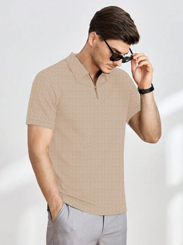 KAJARU Men's Solid Regular Fit T-Shirt (TSRT-8016_Off White - Image 3