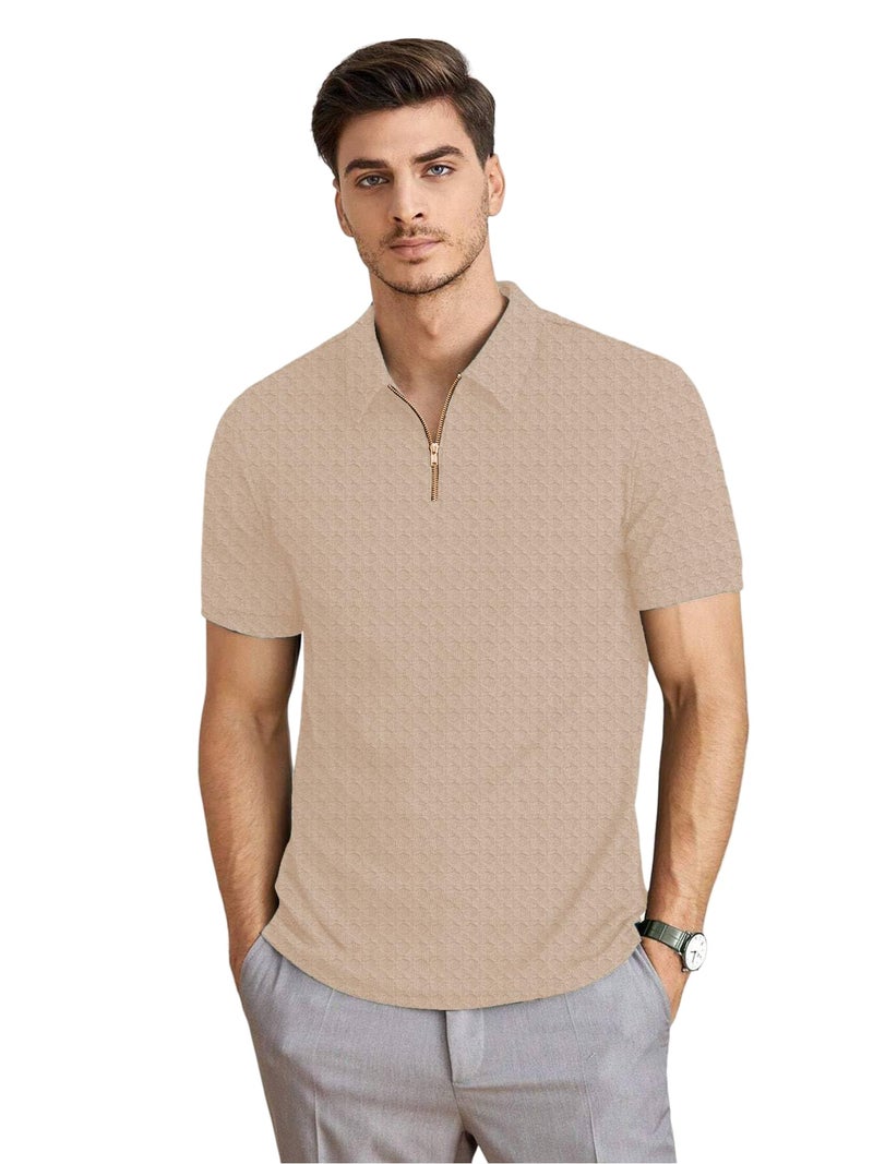 KAJARU Men's Solid Regular Fit T-Shirt (TSRT-8016_Off White - Image 1