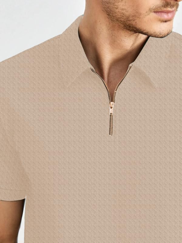 KAJARU Men's Solid Regular Fit T-Shirt (TSRT-8016_Off White - Image 4