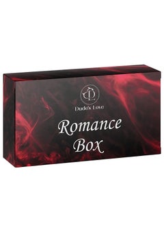 Romance Box - Honeymoon Kit | Couples Sensual Kit - Intimate Gift | All Organic Edible Massage Oils, Edible Lip Balm, Edible Water-Based Glide Gel & Blind Fold | Fun Travel Kits for Lovers
