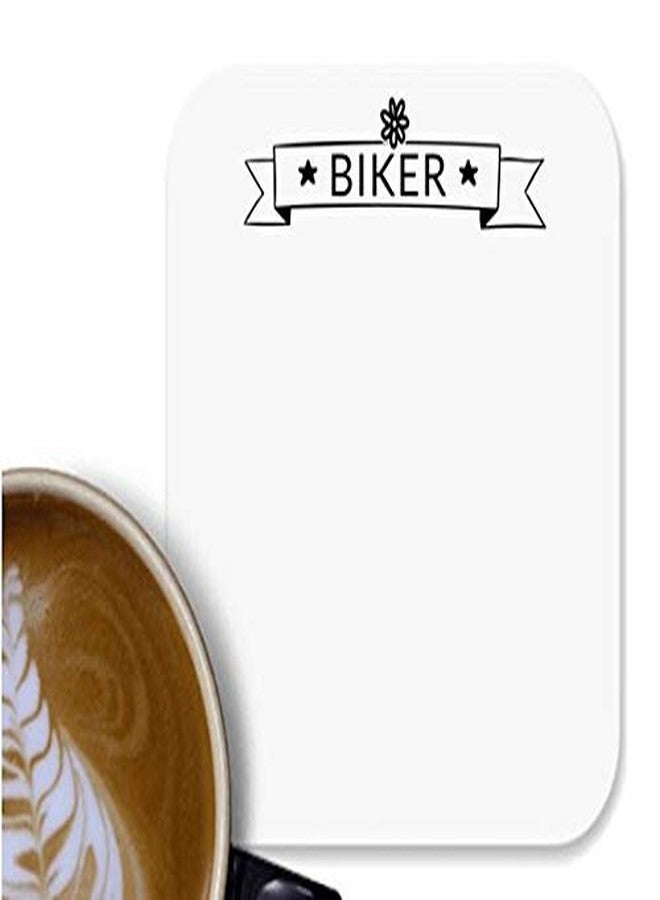 UDNAG MDF Tea Coffee Coaster 'Biker | Biker 2' for Office Home [90 x 90mm]