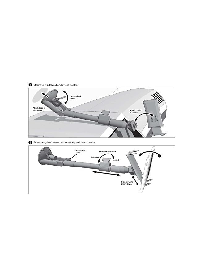 Arkon Smartphone and Midsize Tablet Long Arm Windshield Suction Mount for Samsung Galaxy S5/S4 Note 3/8.0 -Retail Packaging -Black - Image 3