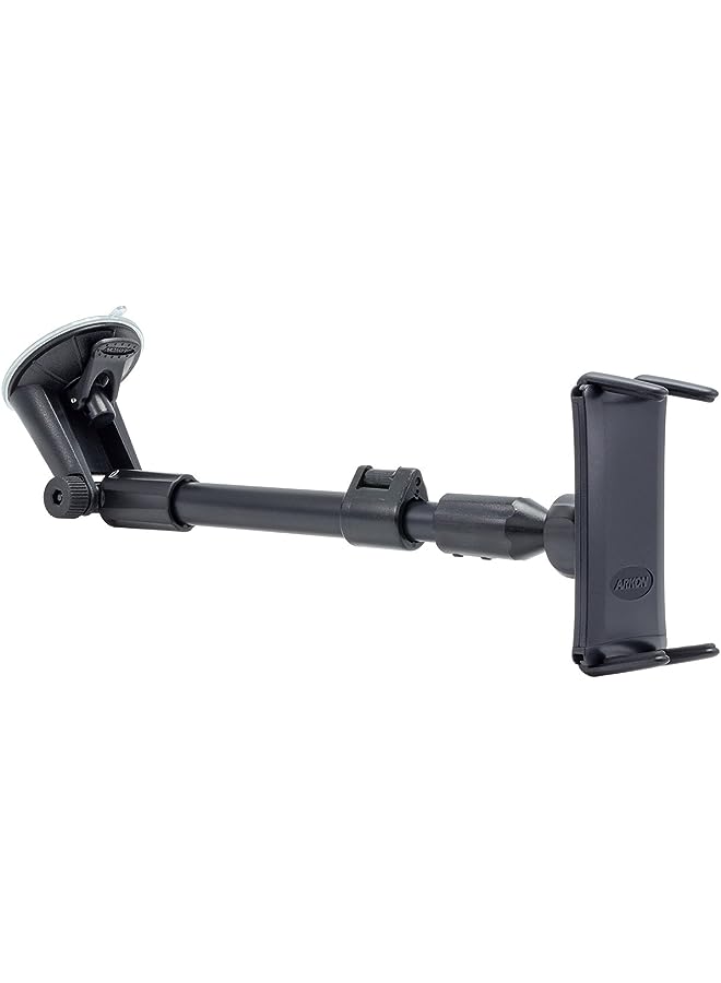 Arkon Smartphone and Midsize Tablet Long Arm Windshield Suction Mount for Samsung Galaxy S5/S4 Note 3/8.0 -Retail Packaging -Black - Image 1