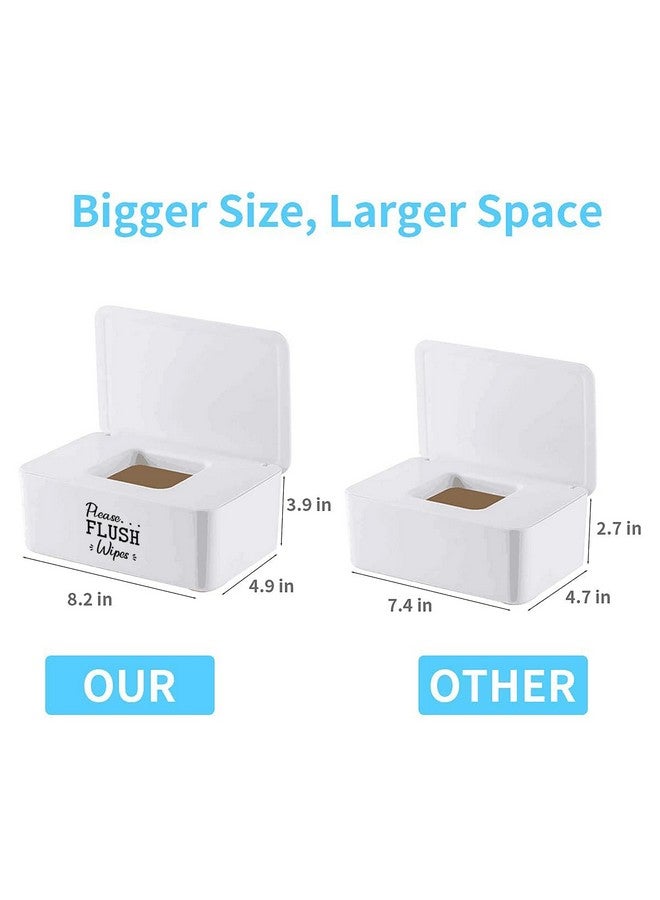Moorfowl Moorfowl Please Flush Wipes Dispenser for Bathroom Flushable Butt Wipe Container with Large Capacity 8.2L x 4.9W x 3.9H - Image 1