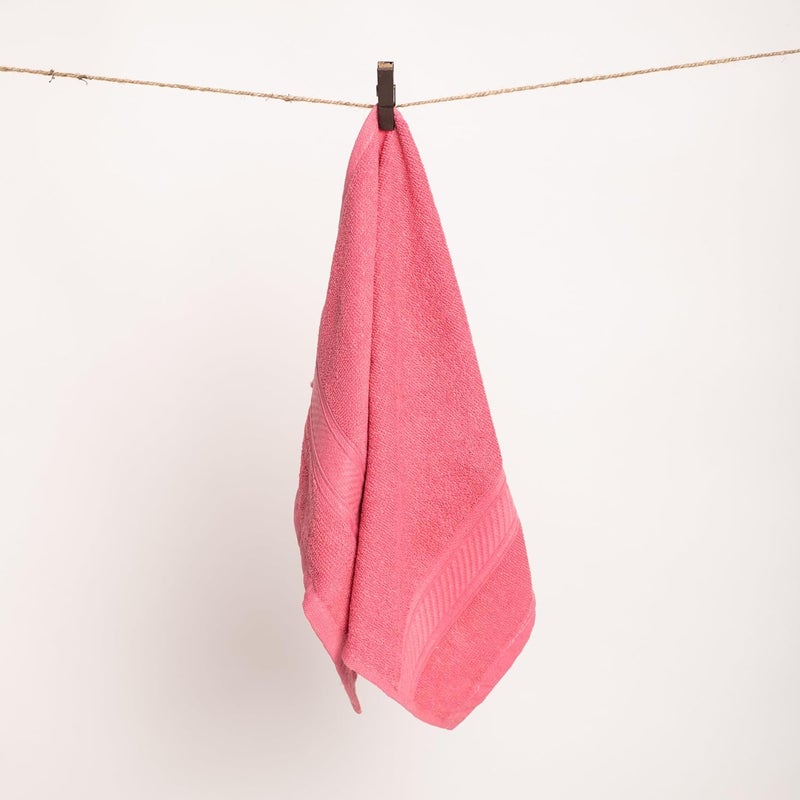 Furnofy 450 GSM Hand Towel Set of 2 Soft Absorbent Quick Dry Towel for Gym Home Kitchen Pool Travel 40x60 cm Pink - Image 2