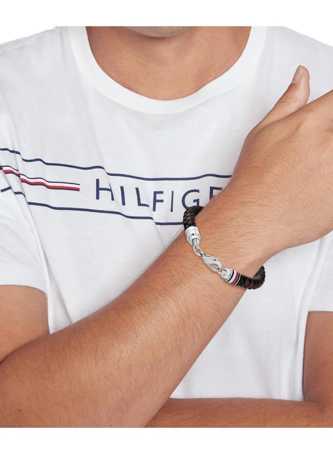 تومي هيلفيغر Leather Bracelet