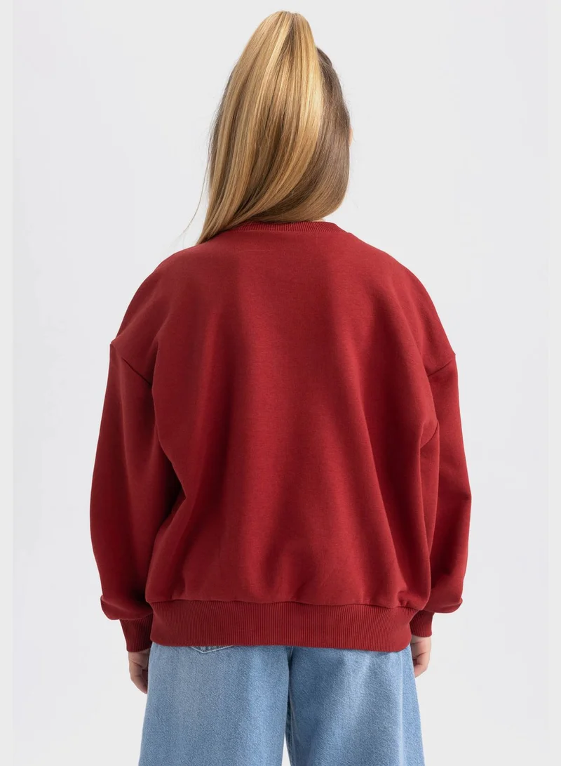 DeFacto Kids Text Print Sweatshirt