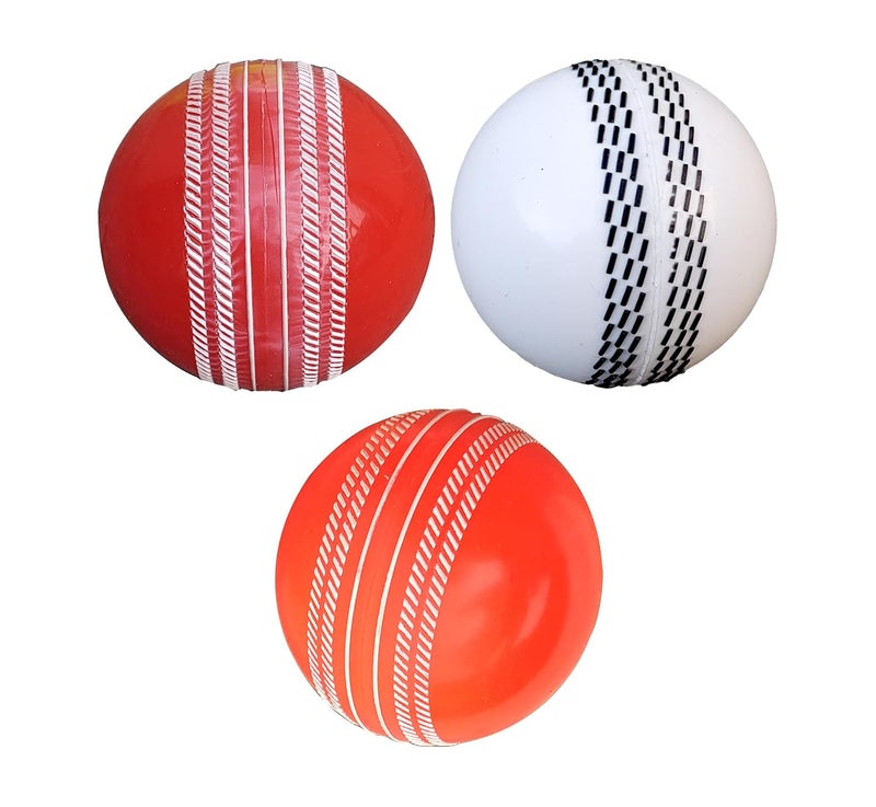 IFOLDUP Rubber Synthetic Cricket Ball I10 Cricket Synthetic Ball, Best Practice Poly Hard Balls for Indoor and Outdoor Training (BOLDRUBBERBALMULTICOLOR3) - Image 1