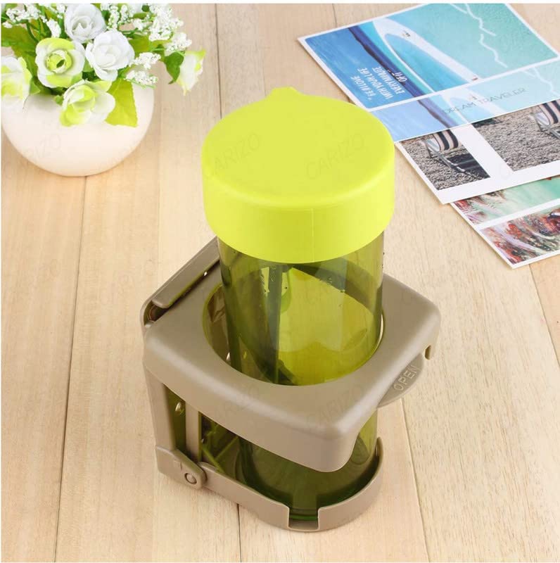 CARIZO Car Cup Holder, Foldable Drink Holder Universal Water Bottle Coffee Cup Beige Stand Holder Compatible with Renault Triber - Image 2