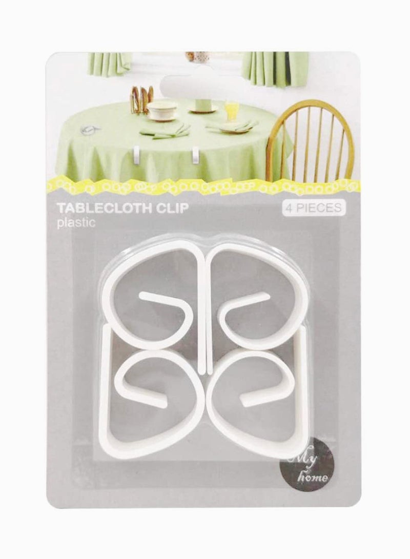 SYOSI Plastic Tablecloth Clip, Used for Restaurant Banquet Wedding Graduation Party and Outdoor Picnic Table Cloth Fixing and Loop for Meeting Party Indoor Outdoor Events (4 PCS) - Image 2