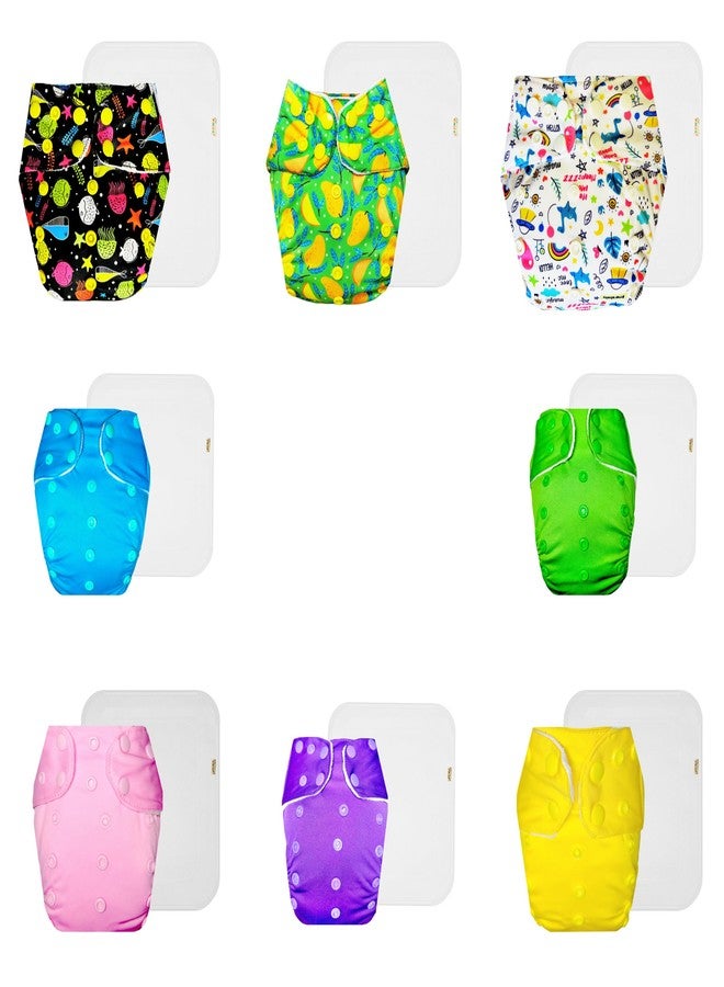 حفاضات دمبلدو القماشية الممتازة مع حشوة قطنية (عبوة من 8) | ناعمة ولطيفة | قابلة لإعادة الاستخدام والغسل | سهلة التنظيف | موثوق بها من قبل الأمهات | من 3 أشهر إلى 3 سنوات | مناسبة للجنسين - Image 1