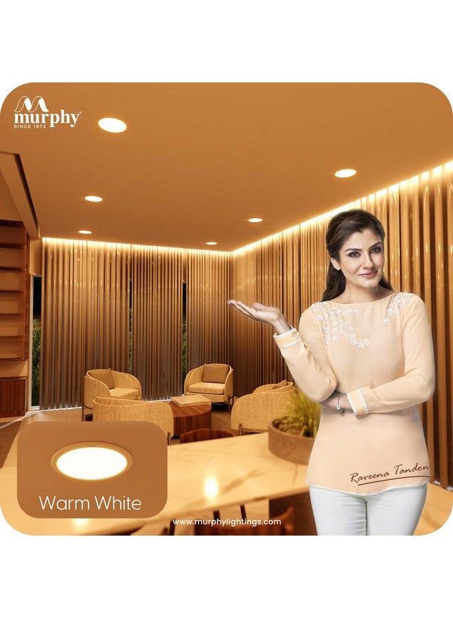 Murphy Trimless Round LED Panel Light - 15W Warm White | Glare-Free, Recessed Ceiling Downlight for Home & Commercial - Pack of 6 - Image 5