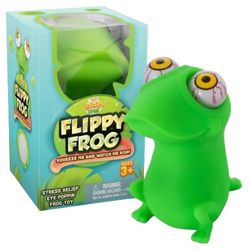 IPIDIPI TOYS Flippy Frog Squishy Eye Popping - Halloween Squishy Toys for Trick or Treat - Fun Fidget Toy, Birthday Party Favors, Halloween Goodie Bag Stuffers for Boys and Girls - Image 1