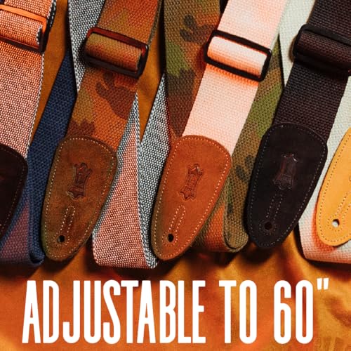 Levy's Leathers MC8-NAV 2" cotton guitar strap with suede ends and tri-glide adjustment. Adjustable to 58", Navy - Image 3