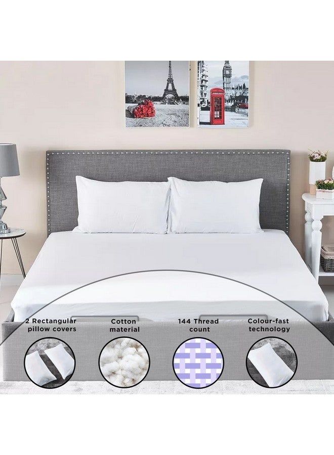 Home Box Ballina 2-Piece Solid Cotton Pillow Cover Set 75 x 50 cm  - Image 5