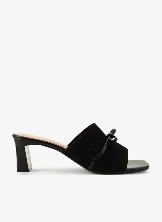 Celeste Women Ribbed Block Heel Sandals