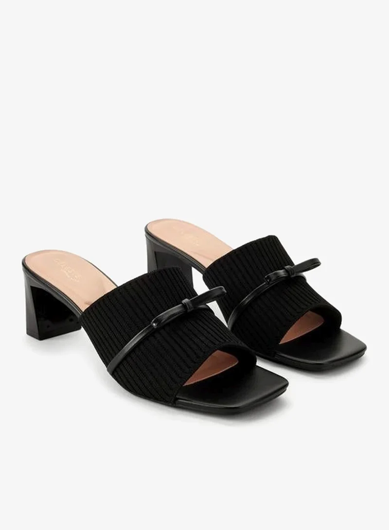 Celeste Women Ribbed Block Heel Sandals