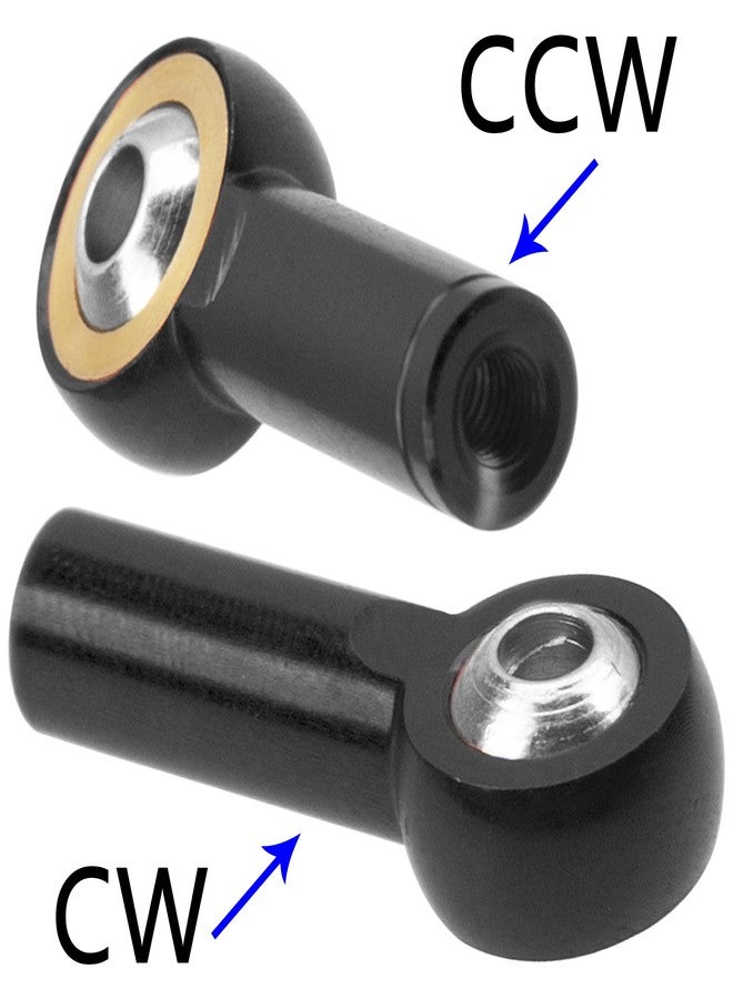 Vgoohobby 10Pack Vgoohobby Aluminum CW CCW M3 Link Rod Tie Rod End Ball Head Joint Holder 26mm Compatible with Axial Redcat HSP Traxxas HPI 1/10 RC Car Truck DIY Robot Boat Airplane (Black) - Image 4