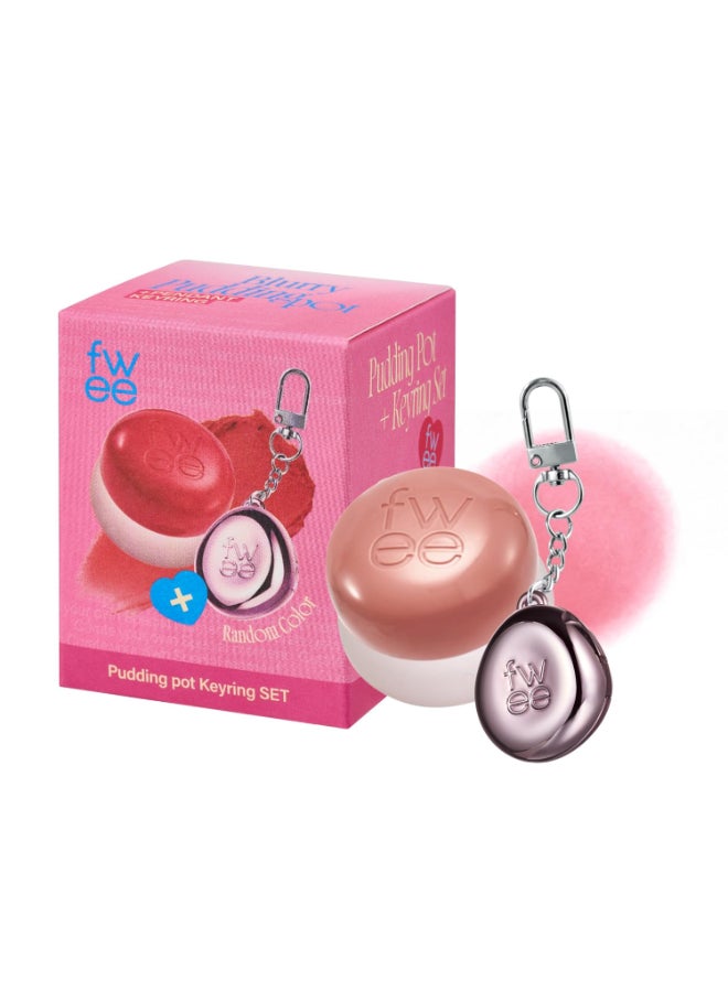 fwee Blurry Pudding Pot Keychain SET Airbrushed Blush Lip Buildable Pigment Longlasting Lightweight Easy to Blend Natural Soft Matte Finish Makeup Like Light Pink 017 oz - Image 2