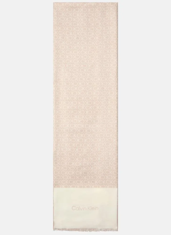 كالفن كلاين Logo Light Weight Scarf