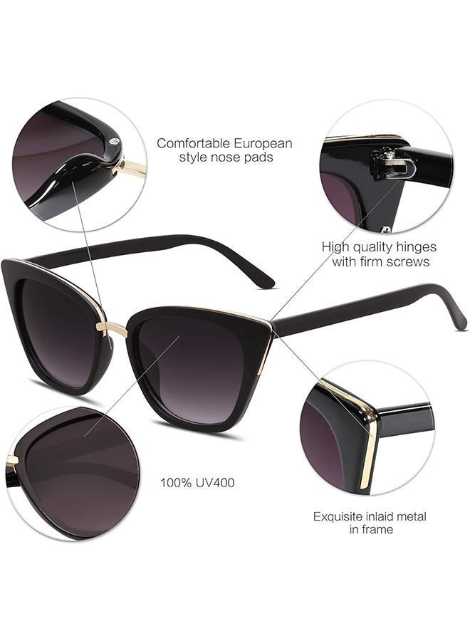 CIKJUK Luxury Design Sunglasses Men Women Cat Eye Men's Women's Sunglass Premium Sun Glasses Fashion Mens Sun Glas UV400 Protection Sun Glas Black - Image 4