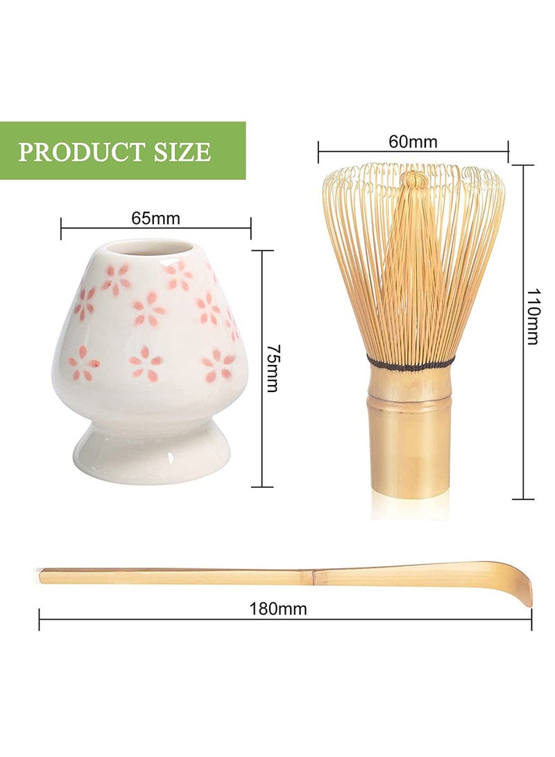 Uwals 3-Piece Matcha Green Tea Whisk, Matcha Stirrer Bamboo Spoon with Hook Matcha Brush Placeer Set - Image 2