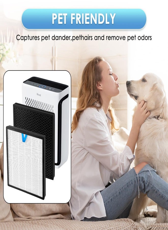 BRUVISH (3 Pack) Vital 100S Replacement Filter Compatible with LEVOIT Vital 100S-P Air Purifier, LAP-V102S-KUS, LAP-V102S-WUS, H13 True HEPA Filter, 3-in-1 Activated Carbon Filters, Replace #Vital 100S-RF - Image 5