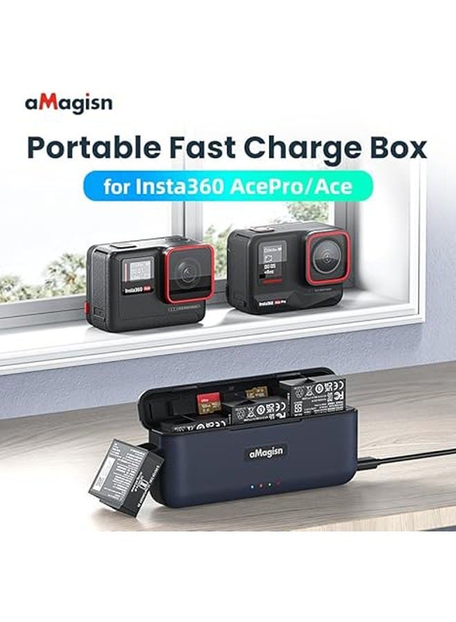General Insta360 Ace Pro/Ace Fast Charging Hub, Fast Portable 3-Channel Battery Charging Storage Station  - Image 2
