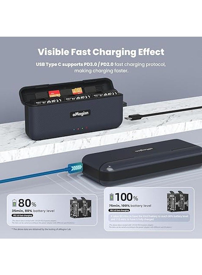 General Insta360 Ace Pro/Ace Fast Charging Hub, Fast Portable 3-Channel Battery Charging Storage Station  - Image 3