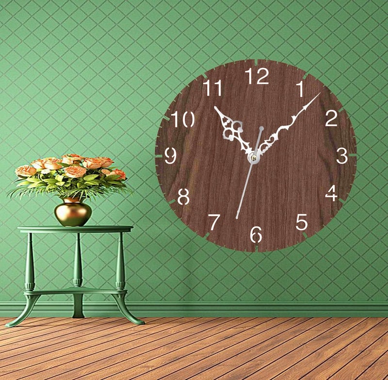 ADK Trendy Roman Wooden Clock Wood Carving MDF Design Wall Clock Perfect for Office Classroom Bedroom Living Room Kitchen RestaurantHotel etc 2 - Image 3