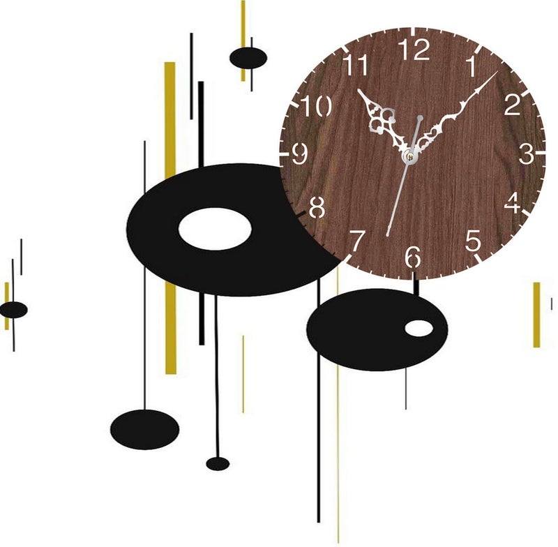 ADK Trendy Roman Wooden Clock Wood Carving MDF Design Wall Clock Perfect for Office Classroom Bedroom Living Room Kitchen RestaurantHotel etc 2 - Image 5