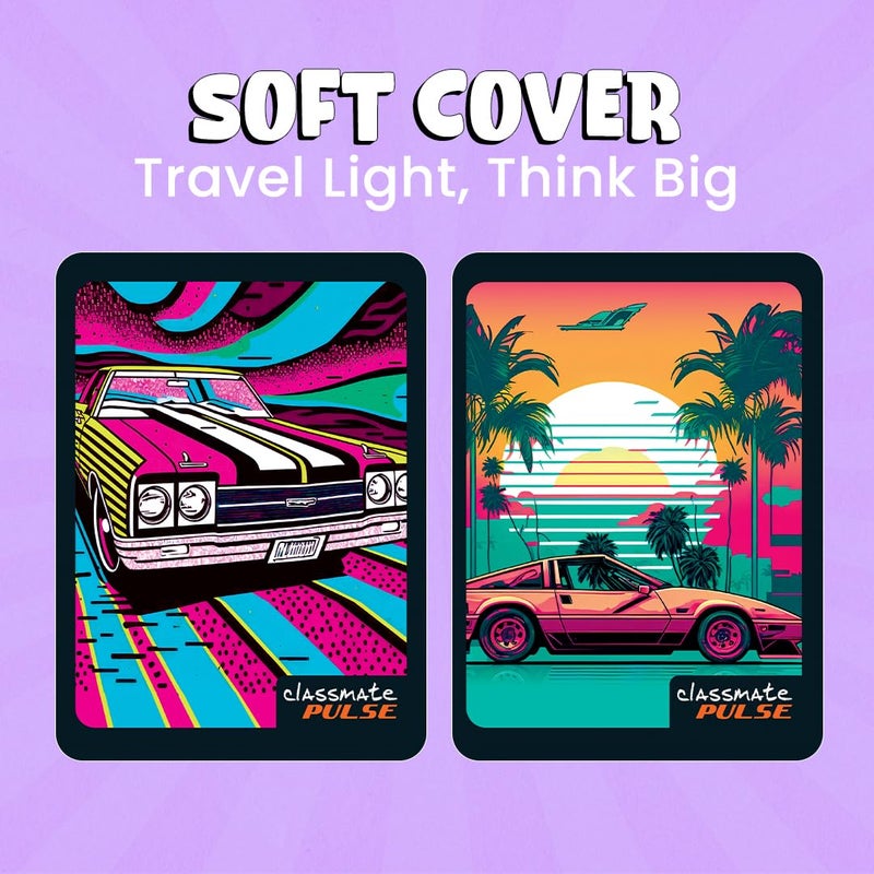 classmate دفتر ملاحظات حلزوني فردي - عبوة من 1 | خط واحد | 200 صفحة | 24.0 سم × 18.0 سم | تصاميم غلاف جذابة | غلاف ناعم | دفاتر للطلاب الجامعيين (قد يختلف الغلاف حسب التوفر) - Image 4