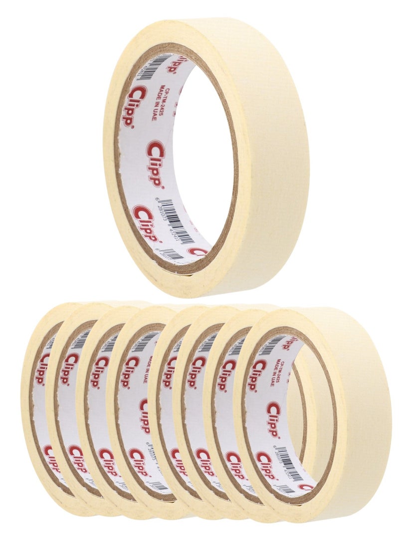 CLIPP 9-Piece Masking Tape With 1 Inch Width 25 Yards Length Strong Adhesive Tape for Painting, Decorating, DIY Home, Office, School Stationery, Arts, DIY Crafts  - Image 1