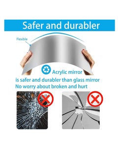 RATSAW 4 Pack Self Adhesive Large Acrylic Mirrors Sheets 30 x 30cm Flexible Acrylic Wall Mirror Tiles Non Glass Mirror High Clear Mirrors for Bathroom Bedroom Door 2mm Thickened  - Image 3