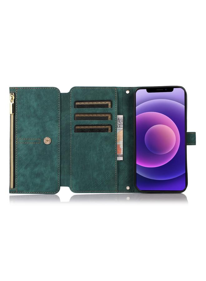 Zaboon Case For iPhone 12 Dream 9-Card Wallet Zipper Bag Leather Phone Case - Image 4