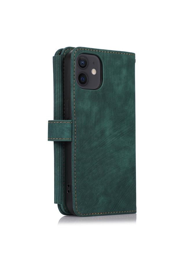 Zaboon Case For iPhone 12 Dream 9-Card Wallet Zipper Bag Leather Phone Case - Image 3