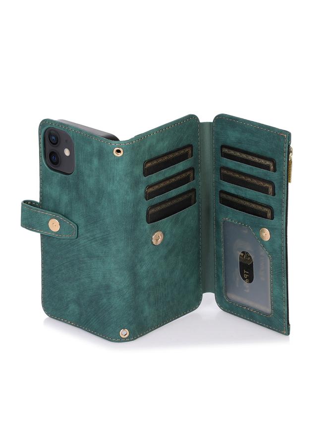 Zaboon Case For iPhone 12 Dream 9-Card Wallet Zipper Bag Leather Phone Case - Image 5