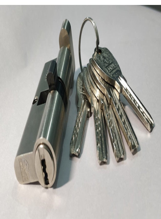 Bonus:- Euro Profile 10 Pin Cylinder (65mm One Side Key, Brush Steel) - Image 1