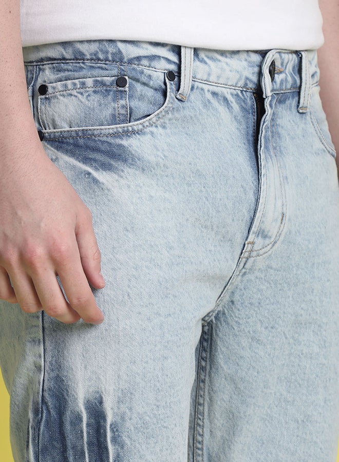 Take Two Men Relaxed High Faded Jeans By Bene Kleed - Image 4