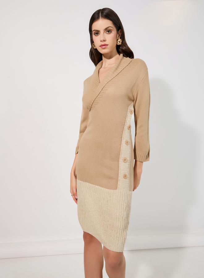 Styli Shawl Collar Dress  - Image 1