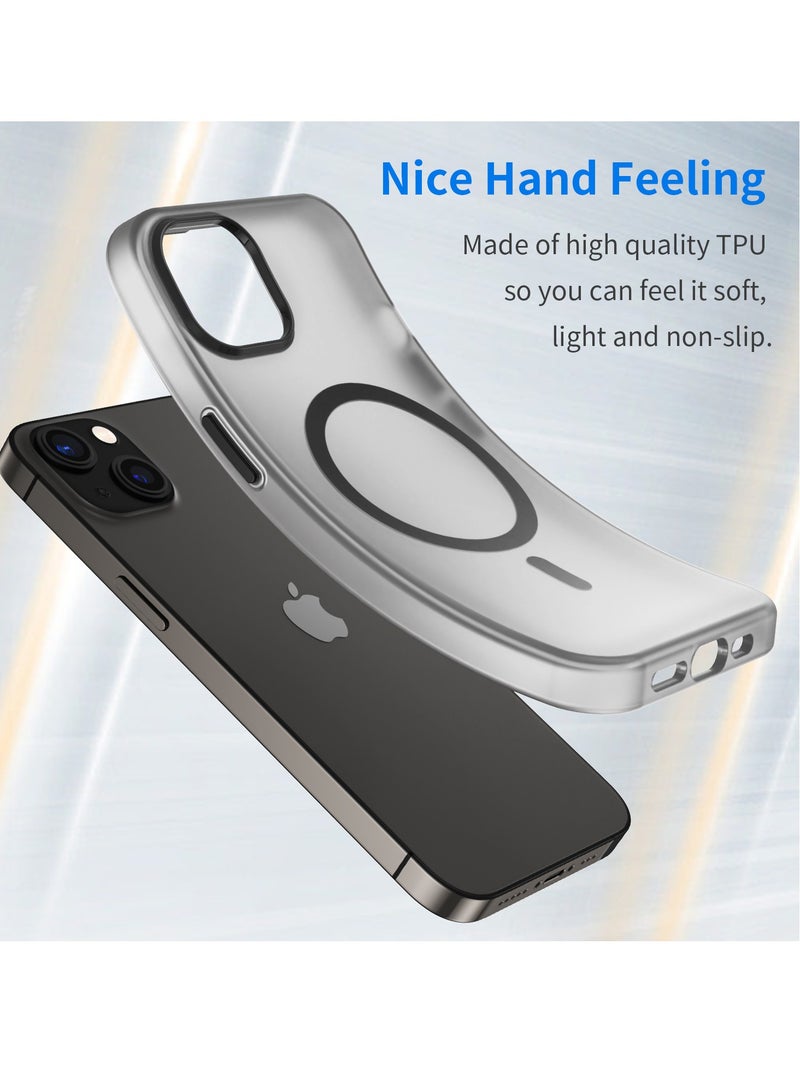 Abania Magnetic Case for iPhone 13, Translucent Matte Shockproof Protective Cover, Strong MagSafe Compatible, Anti-Fingerprint & Slim Fit, Non-Slip Frosted Mobile Case - Image 3
