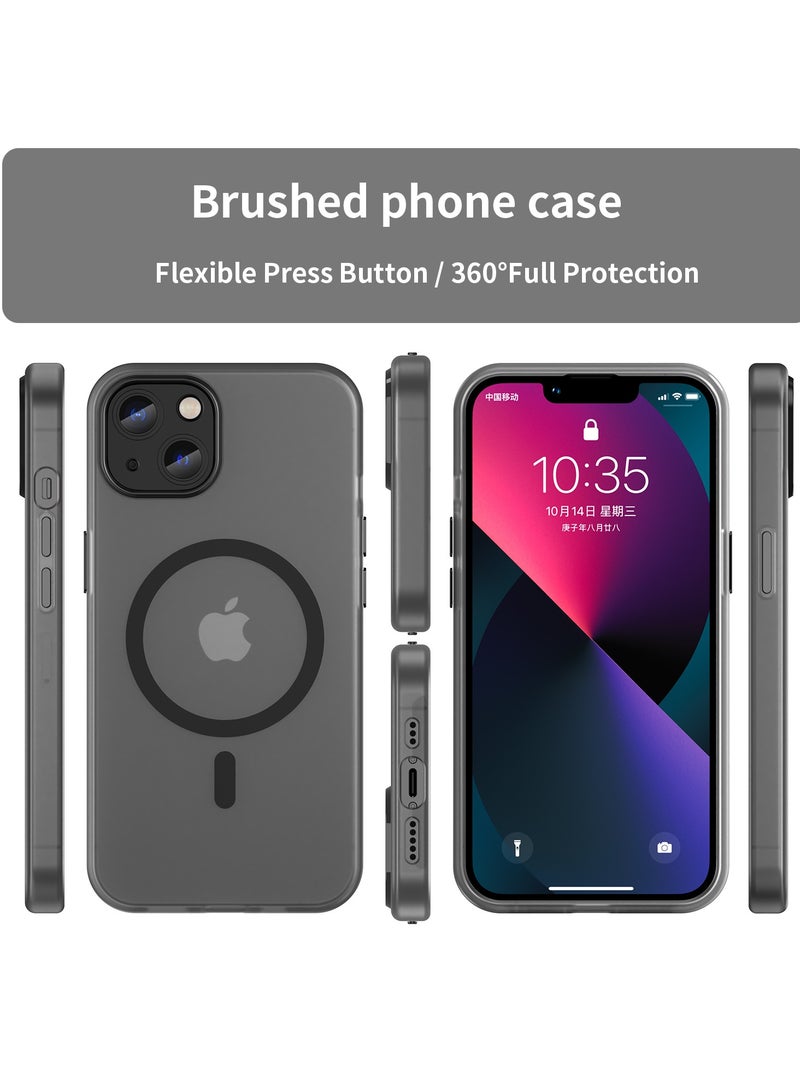 Abania Magnetic Case for iPhone 13, Translucent Matte Shockproof Protective Cover, Strong MagSafe Compatible, Anti-Fingerprint & Slim Fit, Non-Slip Frosted Mobile Case - Image 2