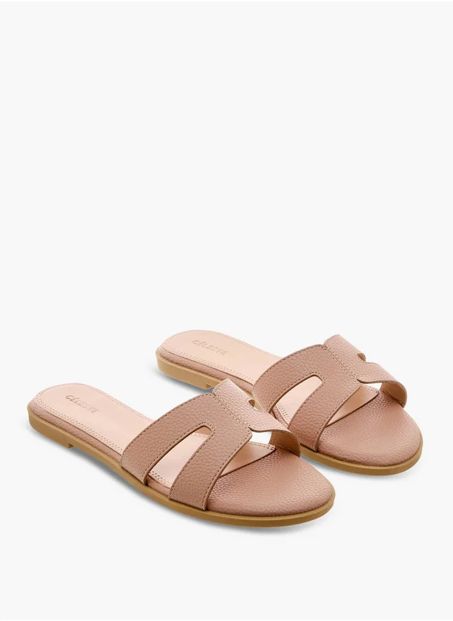 سيليست Women's Cutout Detail Slip-On Sandals