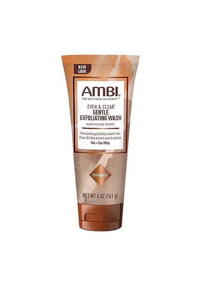 ambi Even & Clear Gentle Exfoliating Wash I With Oat And Sea Whip ; Salicylic Acid Acne Treatment ; Helps Clear & Prevent Breakouts ; Exfoliates To Help Smooth Skin Tone & Texture ; 5 Ounce - Image 1