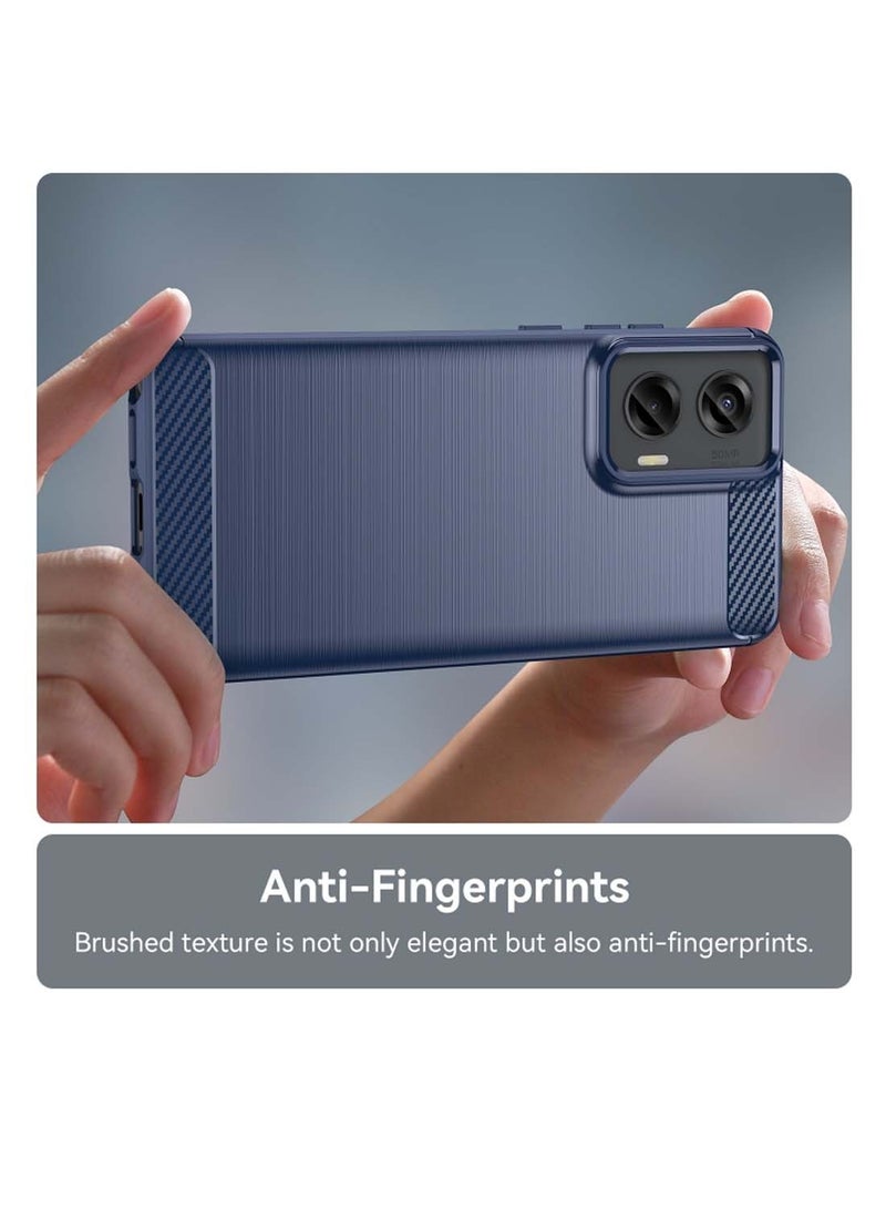 دبليو تيك موتورولا موتو G85 / موتورولا إيدج 50 فيوجن / موتورولا S50 نيو 5 جي 2024 غطاء واقي من السيليكون المصقول - أزرق داكن - Image 4