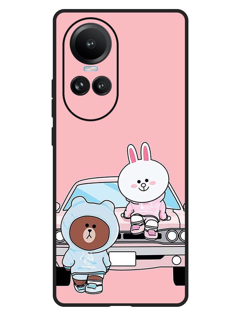 Theodor Protective Case Anti Scratch Shock Proof Bumper Cover For Oppo Reno 10/10 Pro Kittey On Car - Image 1