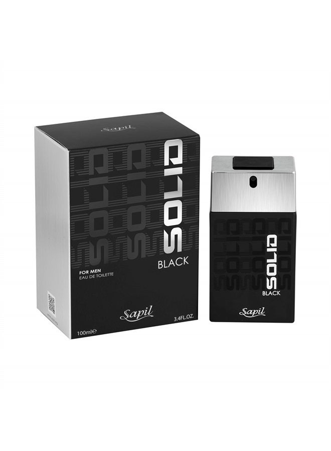 sapil أسود صلب للرجال 3.4 أونصة سائلة / 100 مل
