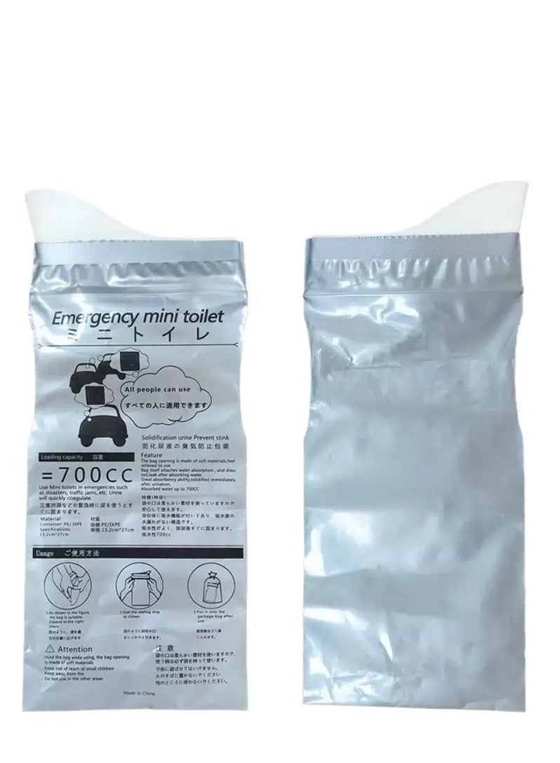 Generic Disposable Urine Bags, 700ML Large Capacity Camping Pee Bags, Unisex Urinals Vomit Bags for Travel Urinal Toilet Traffic Jam Emergency Portable Toilet Bee Bag for Men Women Kids Patient(10 Pack)  - Image 1