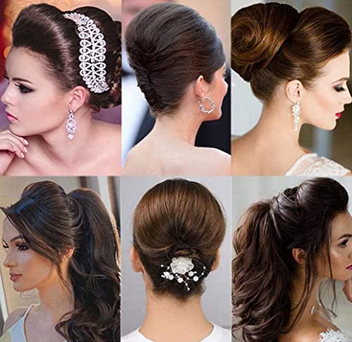 Erioctry Hair Bun Invisible False Hair Clip Charming Fluffy Princess Styling Volume Hair Pad for Women Girls Light Brown 10cm length - Image 4